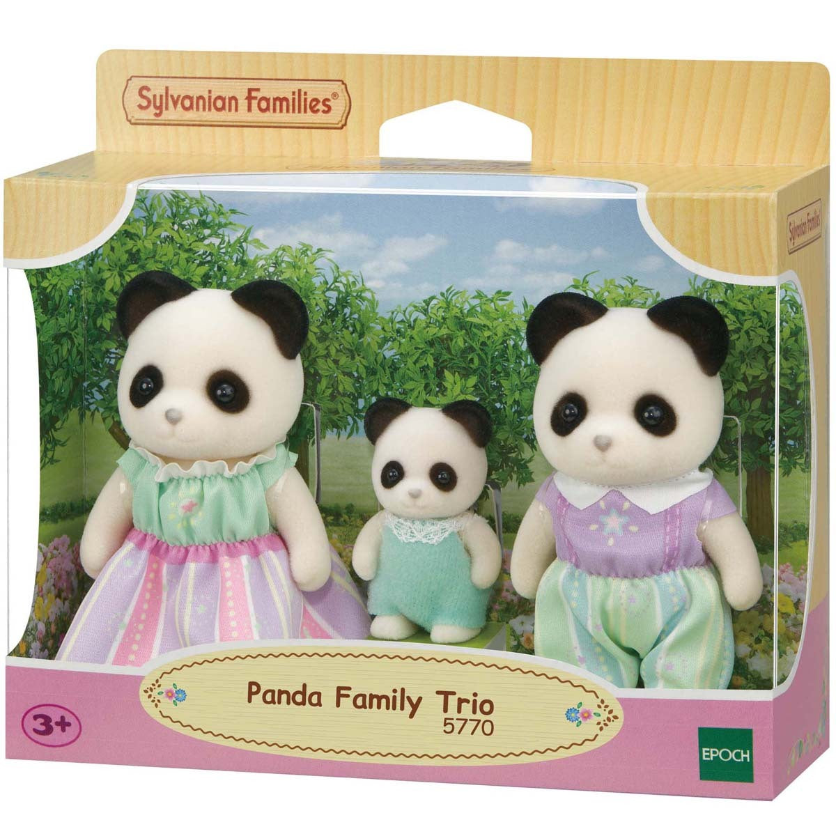 Trojček pandje družine (oče/mati/dojenček)