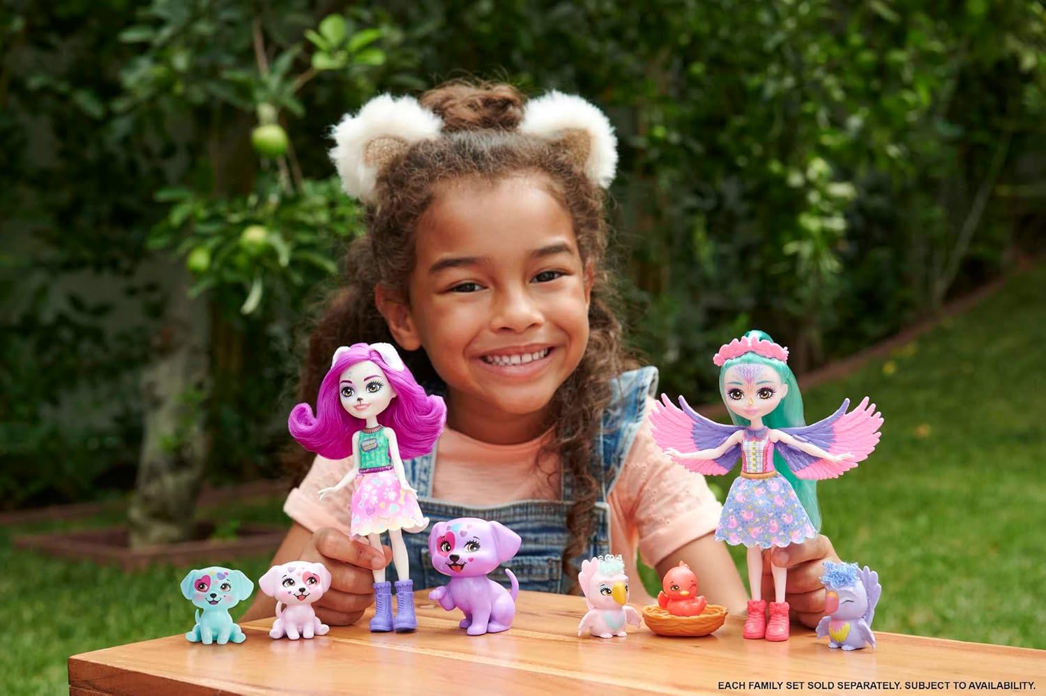 Mattel Enchantimals: Główna ulica City Tails - Rodzina wróbelków Filia (HKN15)