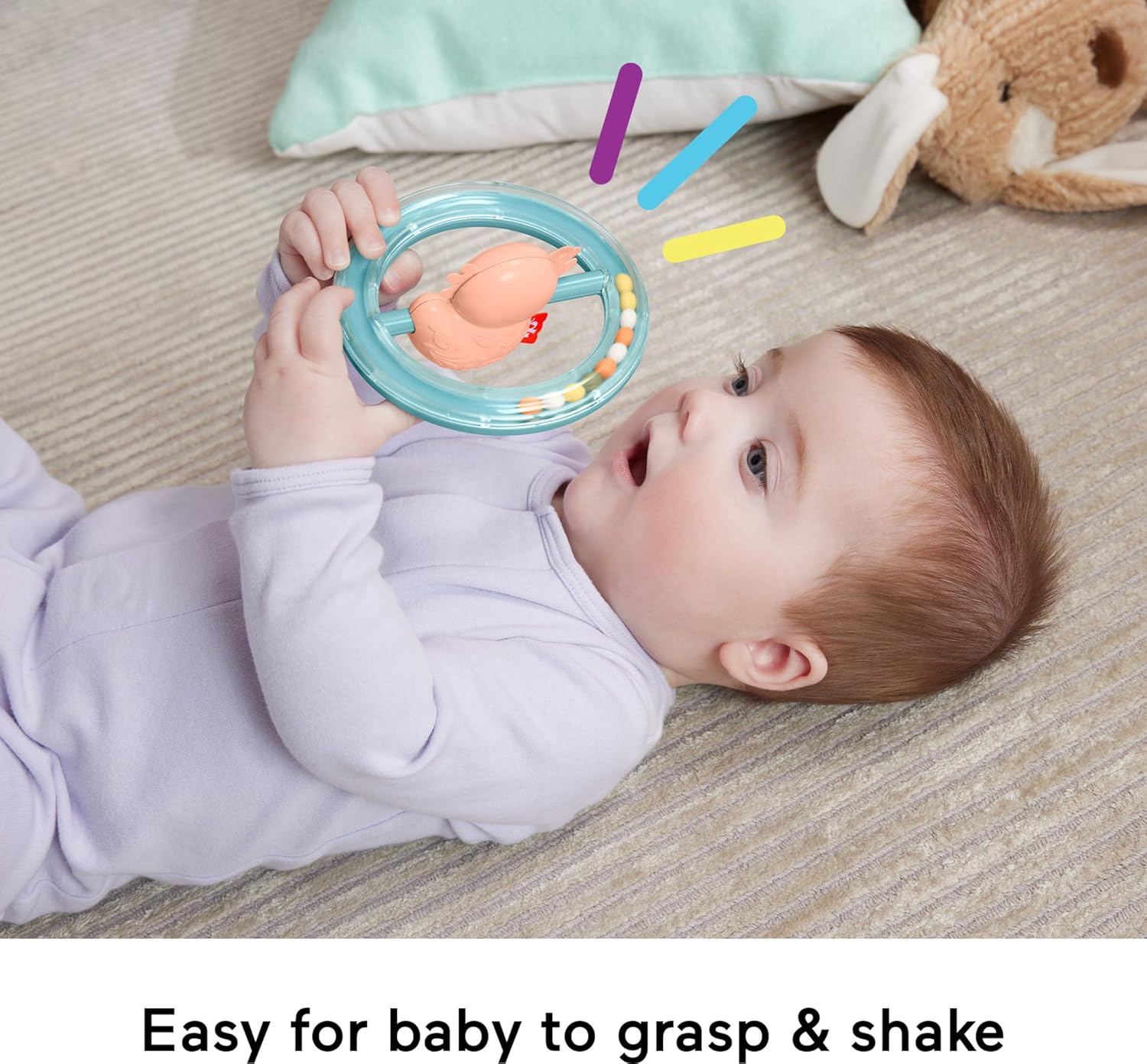 Fisher-Price® Zabawki sensoryczne - Pociągnij i obróć aksonotę (HRB21)