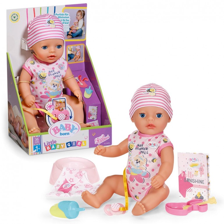Zapf Creation: Baby Born - Mała dziewczynka (36 cm) (834596-116724)
