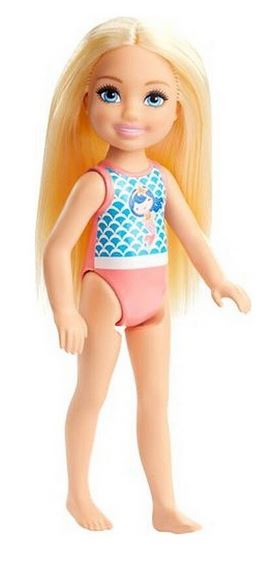 Mattel Barbie - Lalka w kostiumie kąpielowym z motywem syrenki (GHV55)