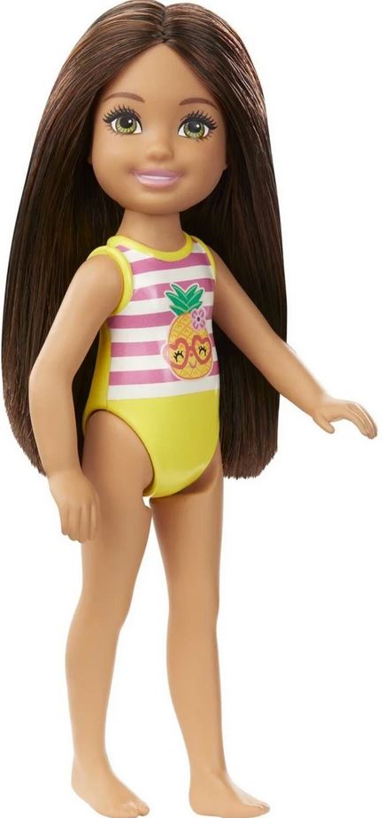 Mattel Barbie - Lalka w kostiumie kąpielowym z nadrukiem ananasa (GHV57)