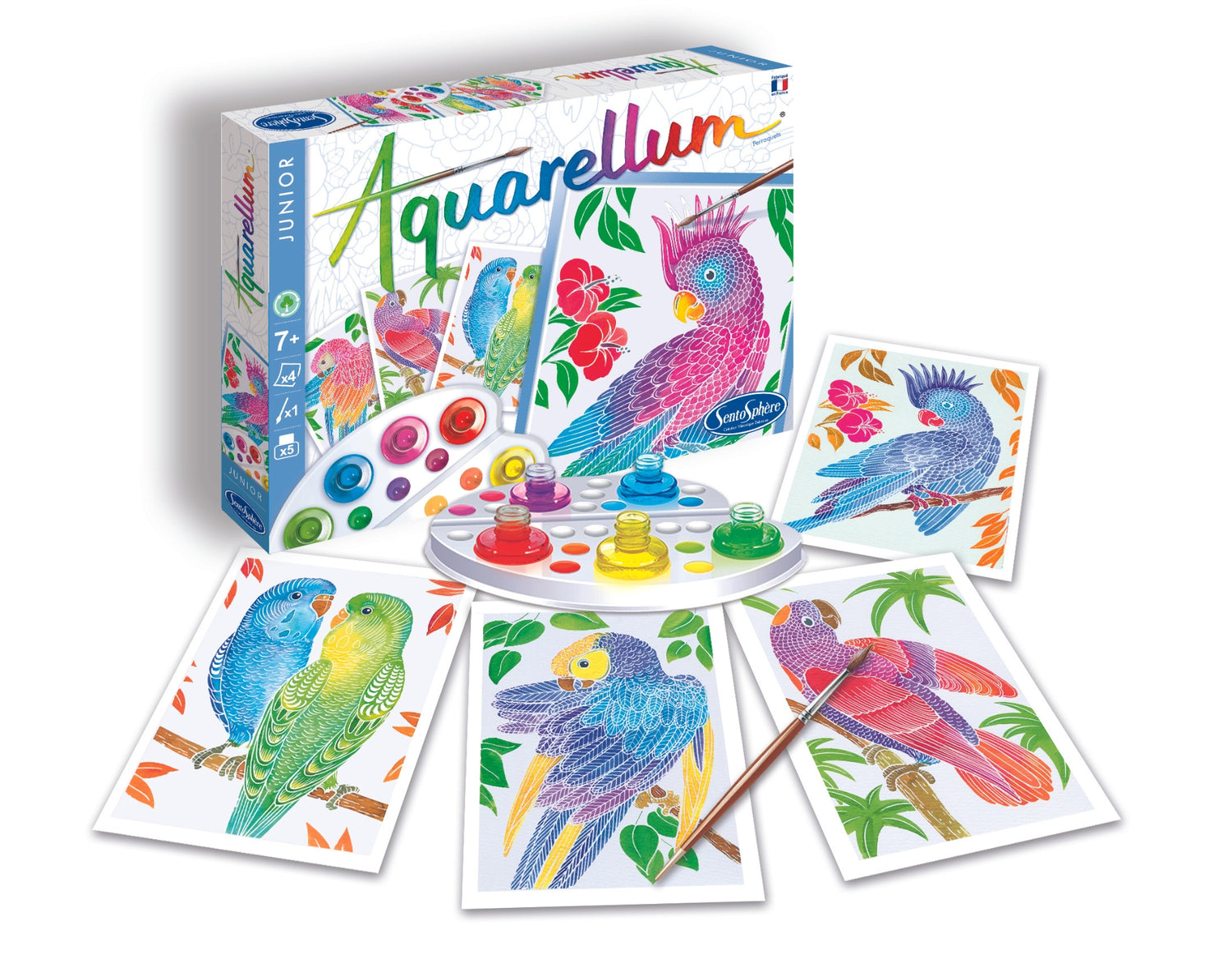 Obrazy - Aquarellum Junior - Papugi