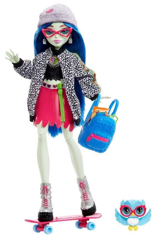 Mattel Monster High: Lalka Ghoulia Yelps z lalką i akcesoriami Sir Hoots (HHK58)
