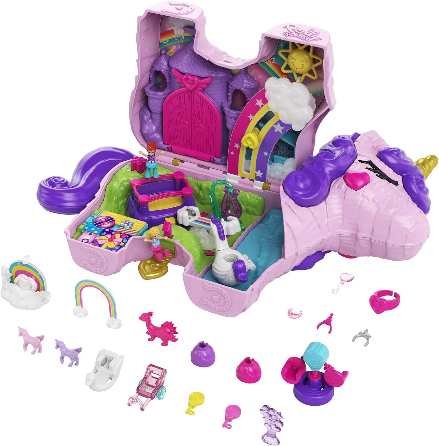 Mattel Polly Pocket - Zabawa z jednorożcem (GVL88)