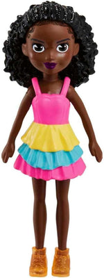 Mattel Polly Pocket - Letnia modna laleczka o ciemnej karnacji (HKV84)