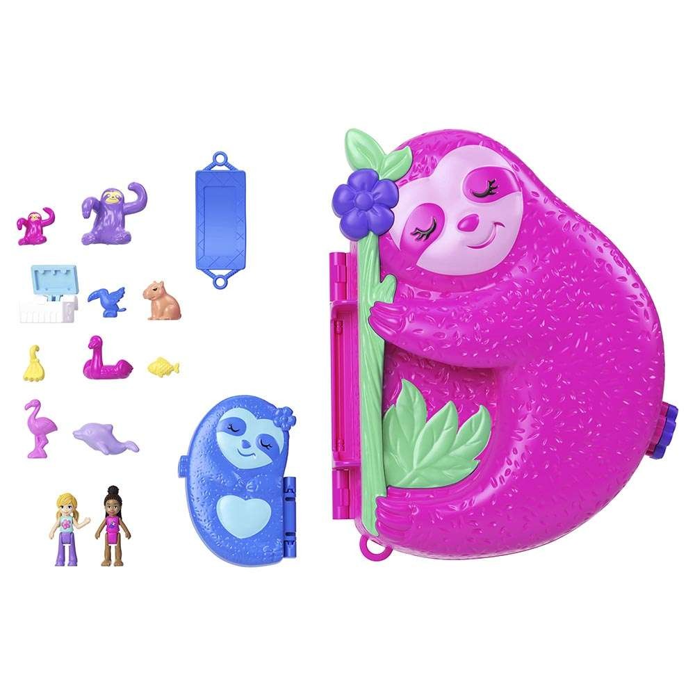 Mattel Polly Pocket: Torba z pluszowymi leniwcami 2 w 1 (HRD40)