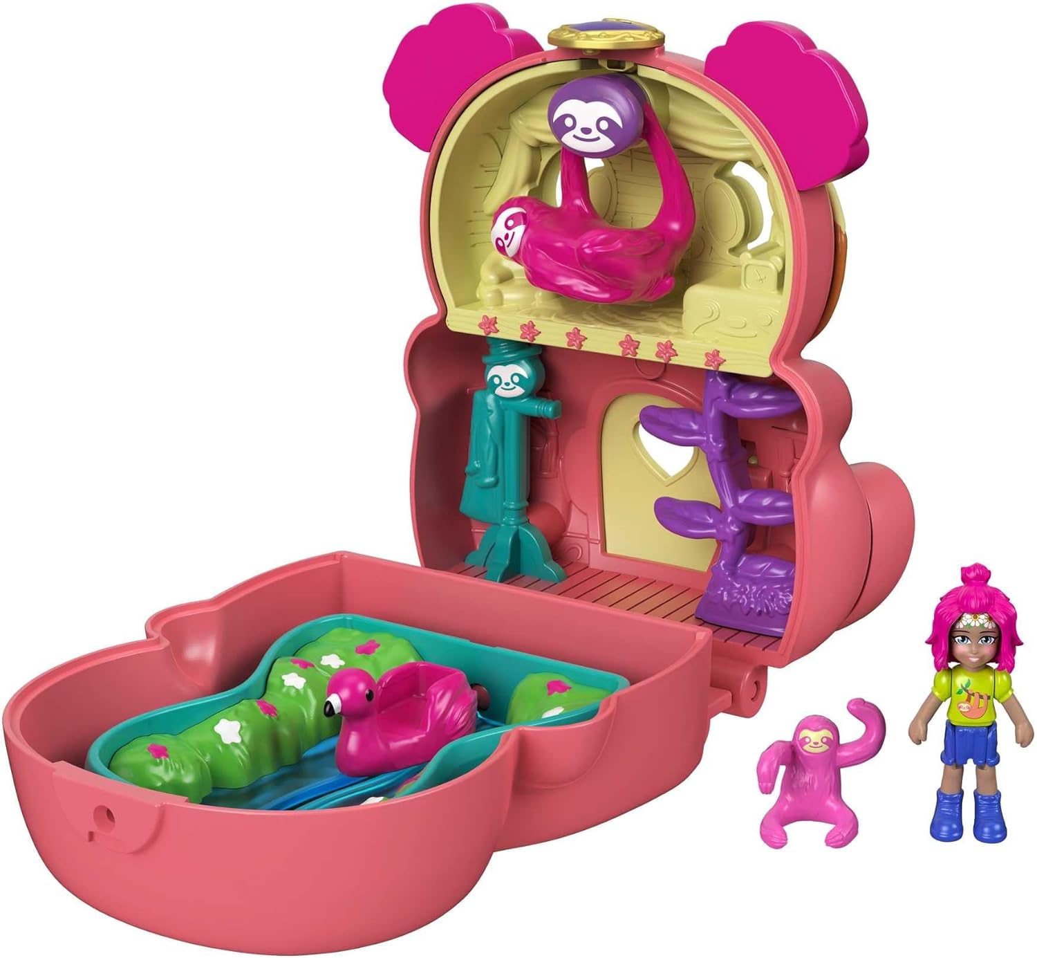 Mattel Polly Pocket: Zakręć i otwórz - Leniwiec (GTM59)