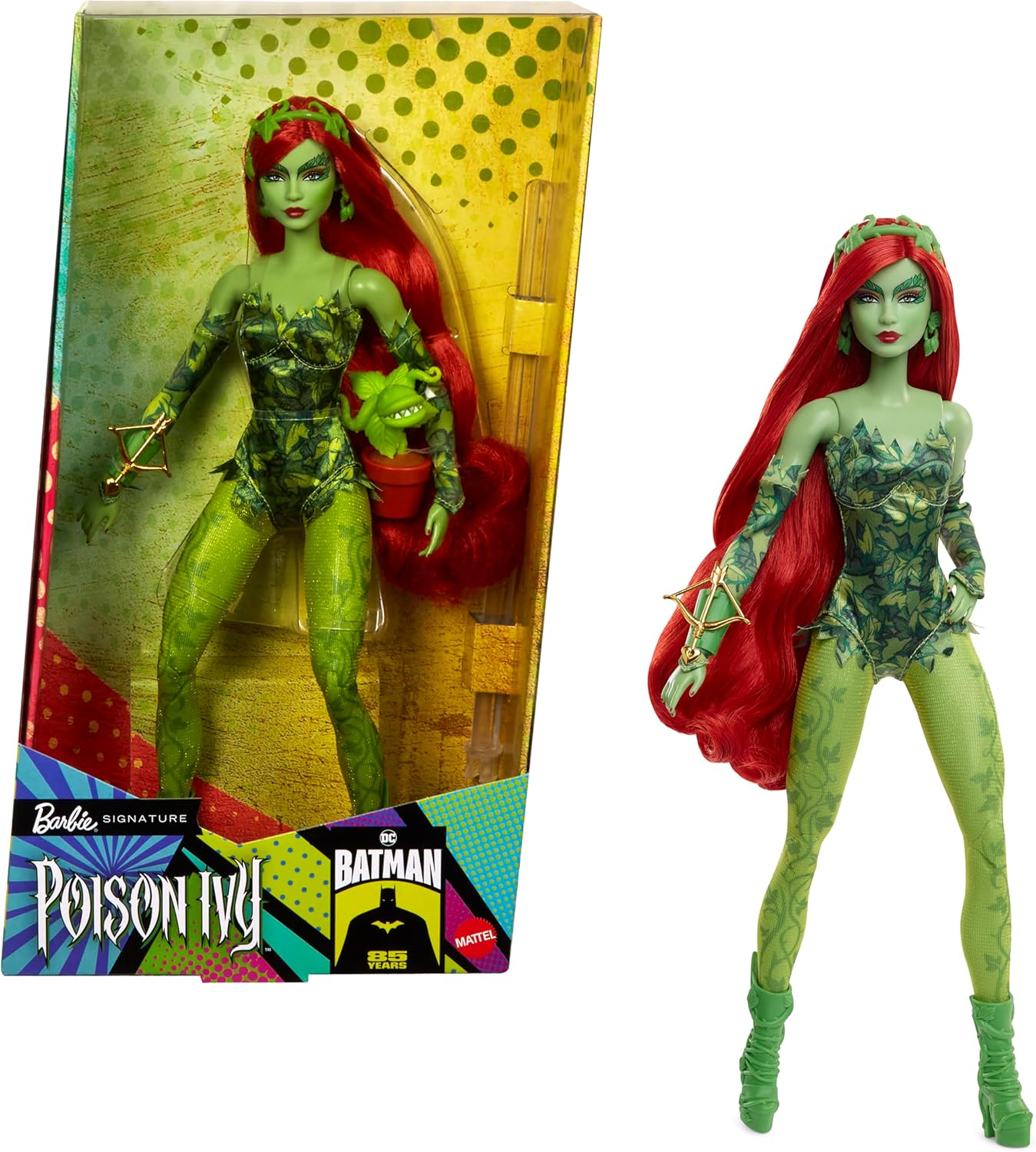Mattel Barbie Signature DC: Batman 85 lat - lalka Poison Ivy (HRM51)