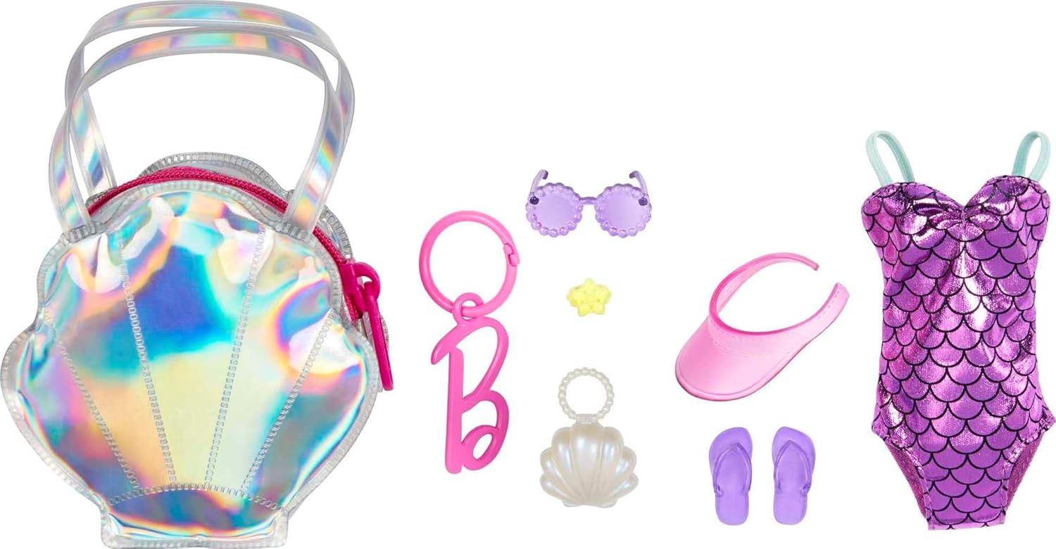 Mattel Barbie: Luksuzna torba na zaponko z plažno obleko (HJT43)