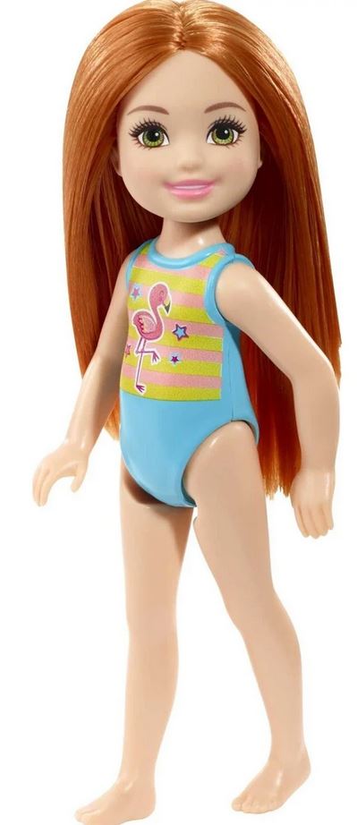 Mattel Barbie - Lalka w kostiumie kąpielowym z flamingiem (GLN72)