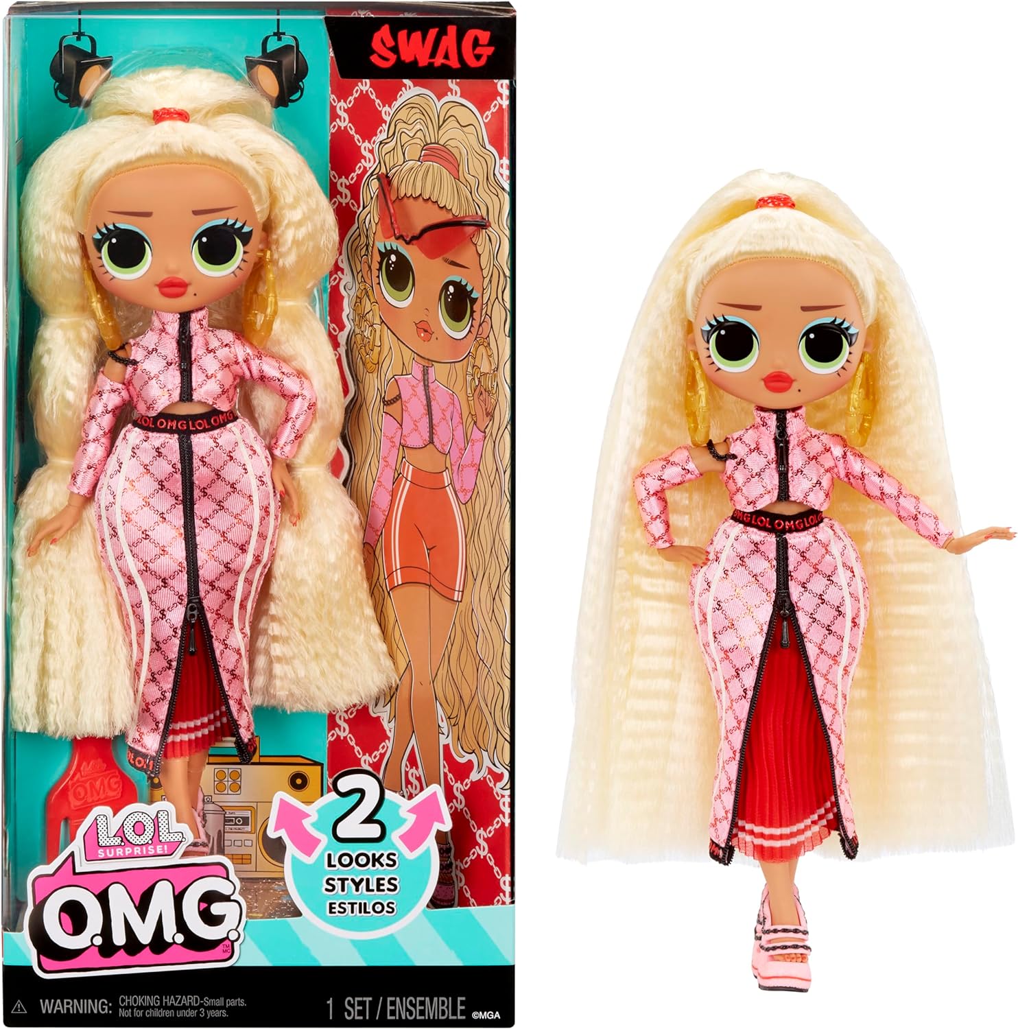 MGA L.O.L. Niespodzianka!: O.M.G. - Lalka Swag (591573EUC)