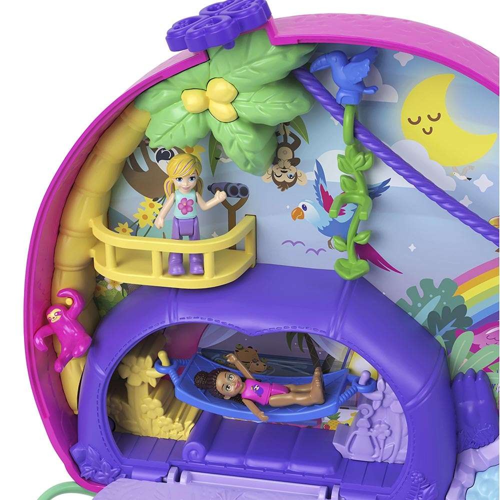 Mattel Polly Pocket: Torba z pluszowymi leniwcami 2 w 1 (HRD40)