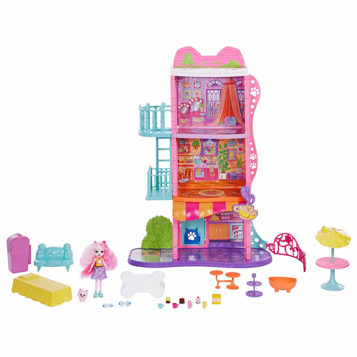 Mattel Enchantimals: Miejskie historie - Miejski dom i kawiarnia (HHC18)