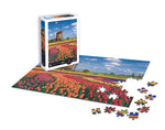 Puzzle 1000 sztuk - Krajobraz - Pola tulipanów - Holandia
