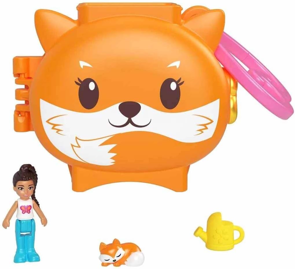 Mattel Polly Pocket Mini - Kompaktowy zestaw do zabawy z lisem (HRD39)