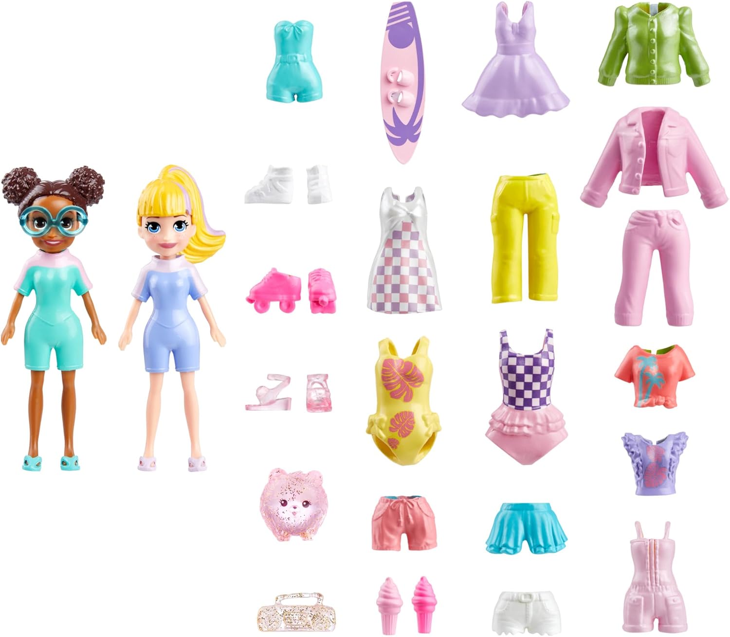 Mattel Polly Pocket: Zmiana koloru - zestaw do zabawy na plaży (HRD61)