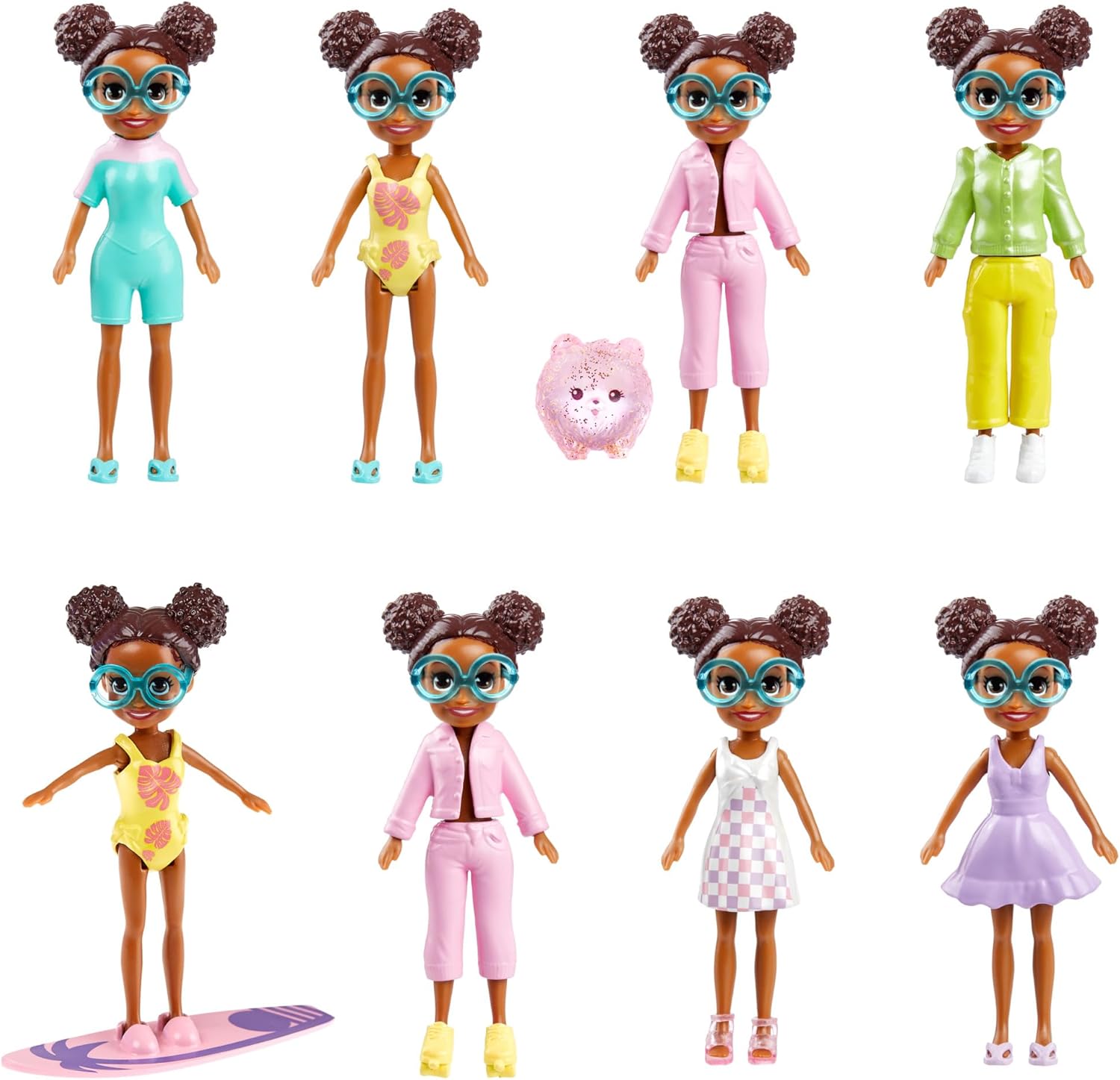 Mattel Polly Pocket: Zmiana koloru - zestaw do zabawy na plaży (HRD61)