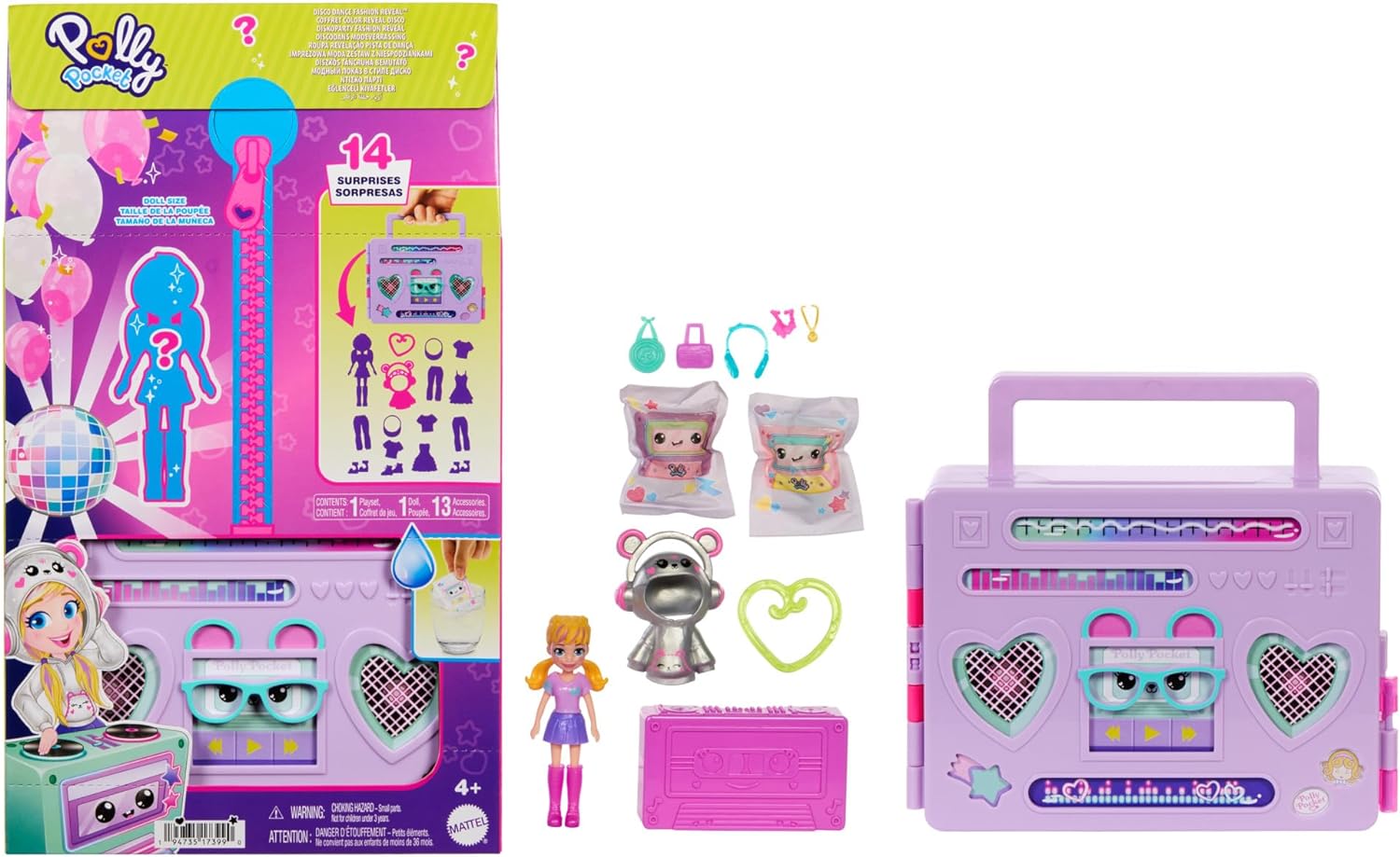 Mattel Polly Pocket - Zestaw taneczny Disco Dance Fashion (HRD65)