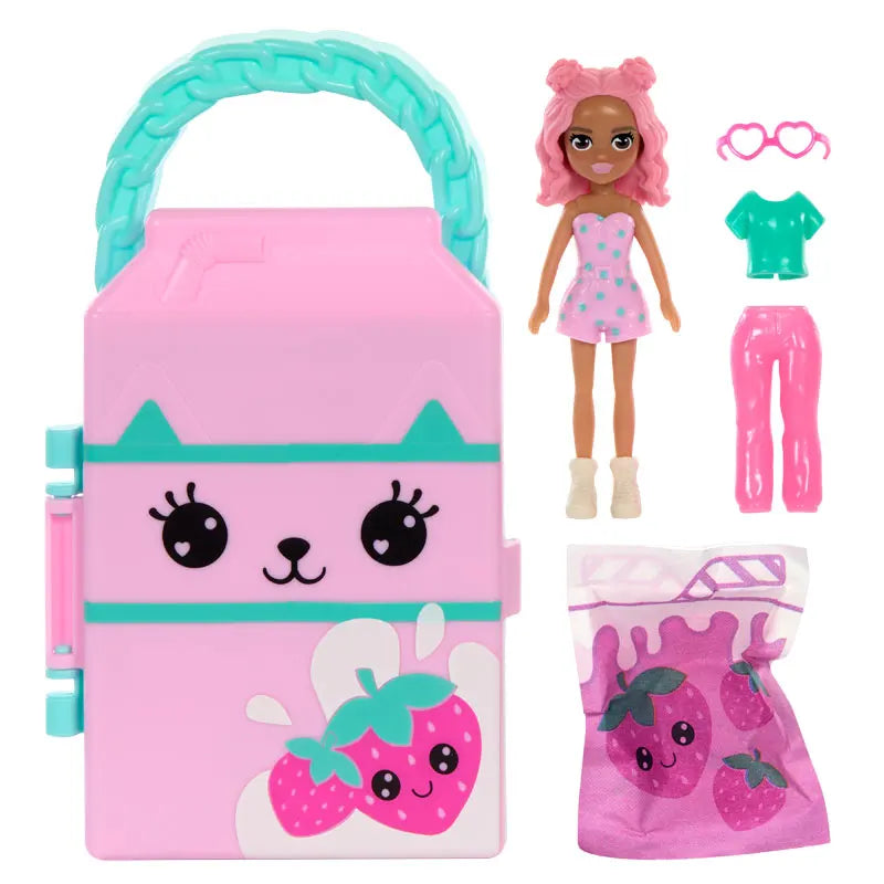 Mattel Polly Pocket - Etui Lil' Styles różowy (HTV01)