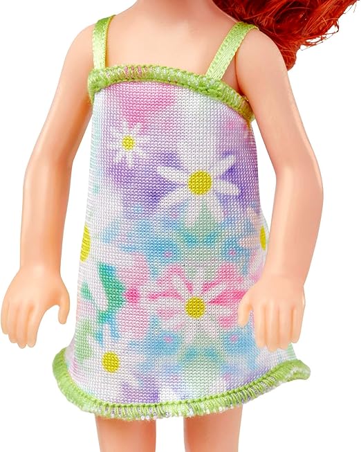 Mattel Barbie Chelsea- Majhna lutka v odstranljivi cvetlični obleki (HNY56)