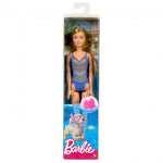 Mattel Barbie lutka plaža - Modre kopalke (FJD97)