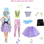 Mattel Barbie Extra - Lutka s modrimi lasmi in dodatki (GYJ69)
