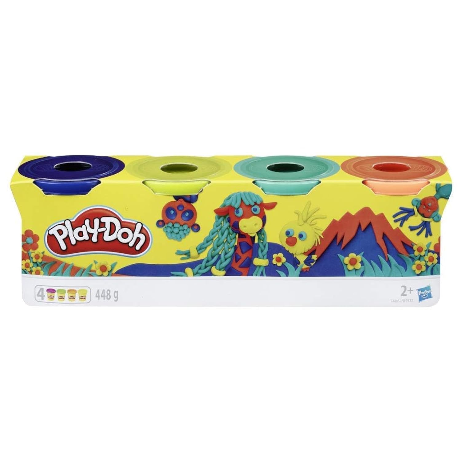 Hasbro Play-Doh Wild Color puszki (zestaw 4 sztuk) (E4867)