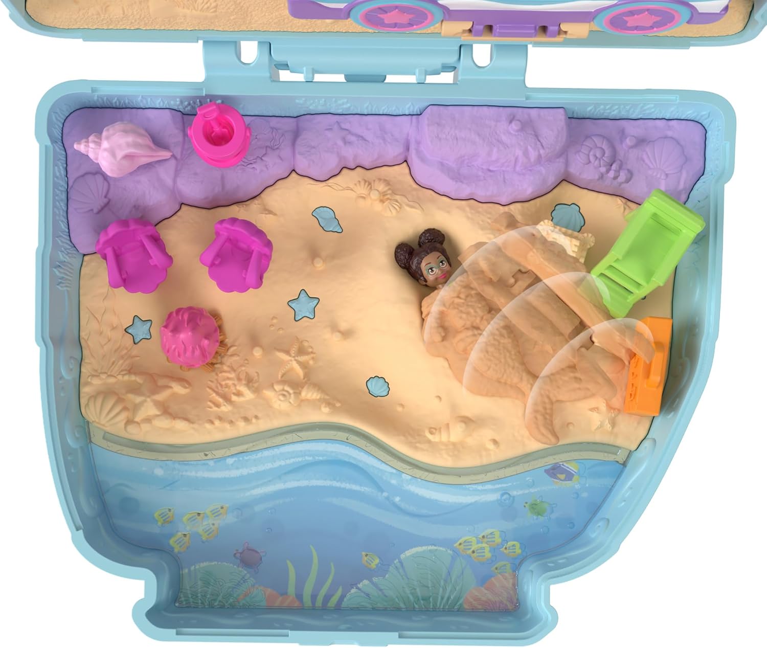 Mattel Polly Pocket: Kompakt z vožnjo ob morju s kužkom (HRD36)