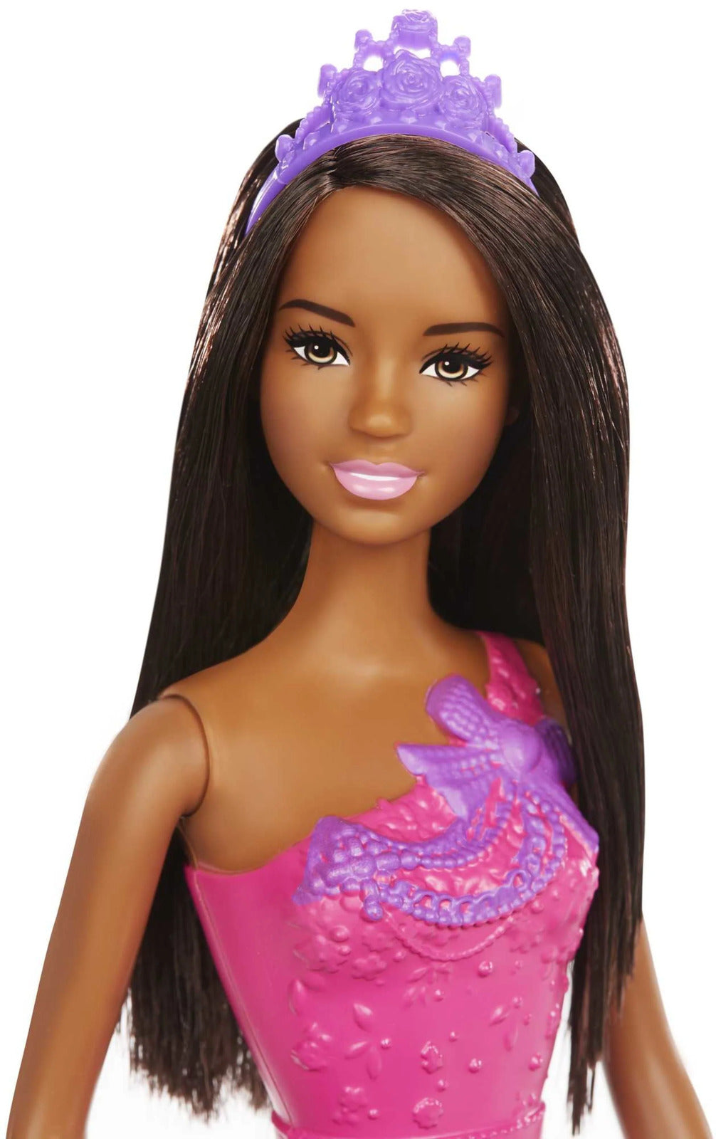Barbie Dreamtopia Królewska Lalka – Blondynka z Błyszczącym Fioletowym Skrzydłem i Dopasowaną Opaską na Włosy (HGR02)