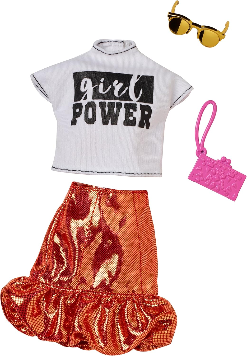 Mattel Barbie zestaw modowy na noc - koszulka girl power (FLP78)