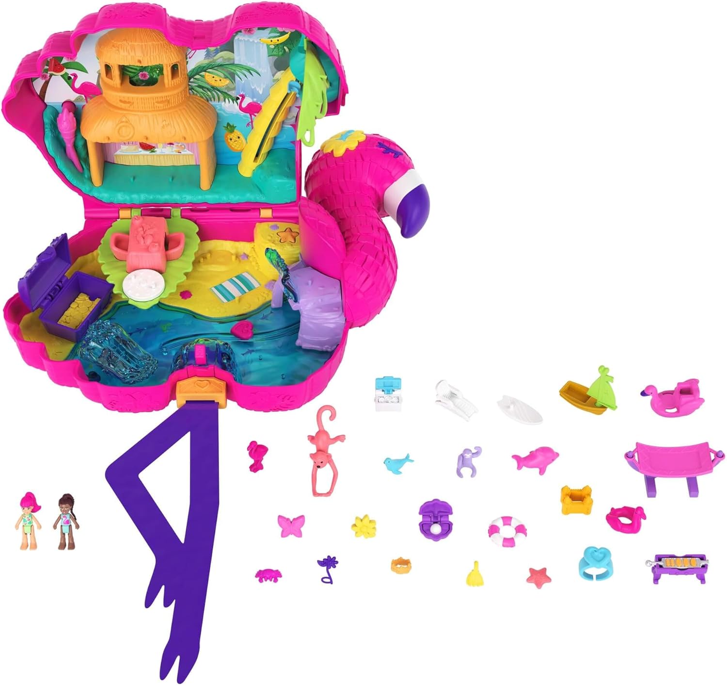 Mattel Polly Pocket - Piniata za flamingo zabavo (HGC41)