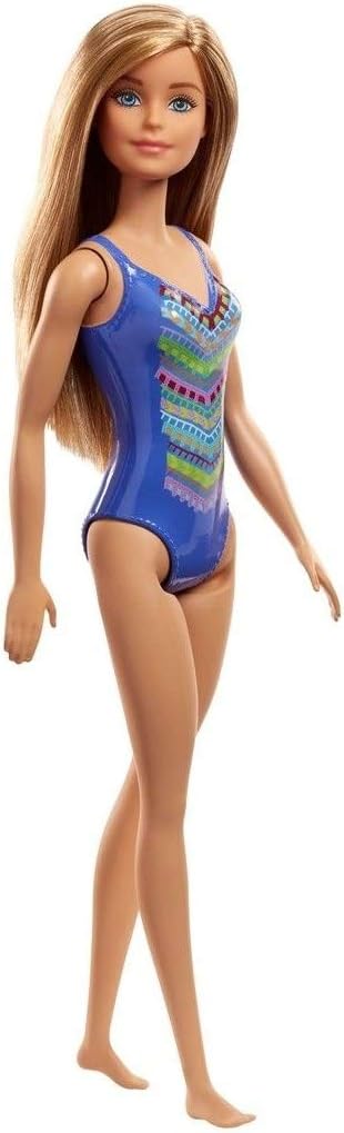 Mattel Barbie lutka plaža - Modre kopalke (FJD97)